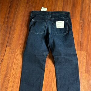 AG Adriano Goldschmied Women's Dark Blue Straight Jeans